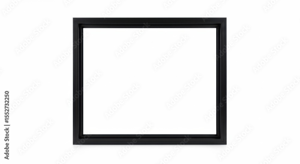 Simple black square picture frame with empty space ready for artwork Simple black square picture frame with empty space ready for artwork