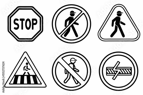 pedestrian zone sign