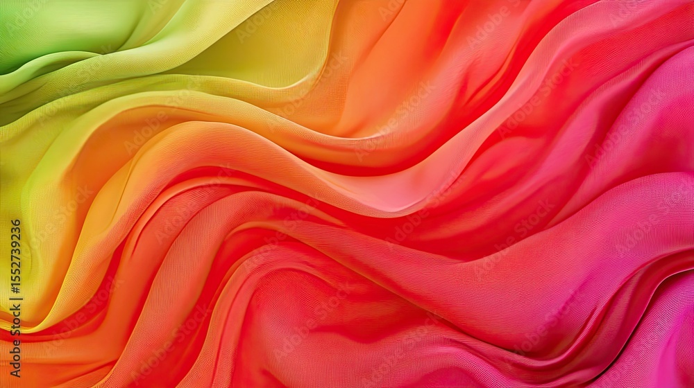 Rainbow fabric waves with abstract texture. Rainbow fabric waves with abstract texture.