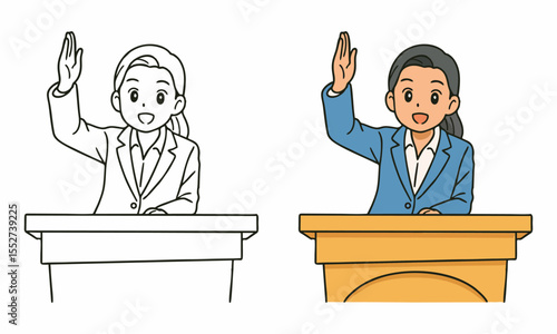 public speaker coloring page for kids
