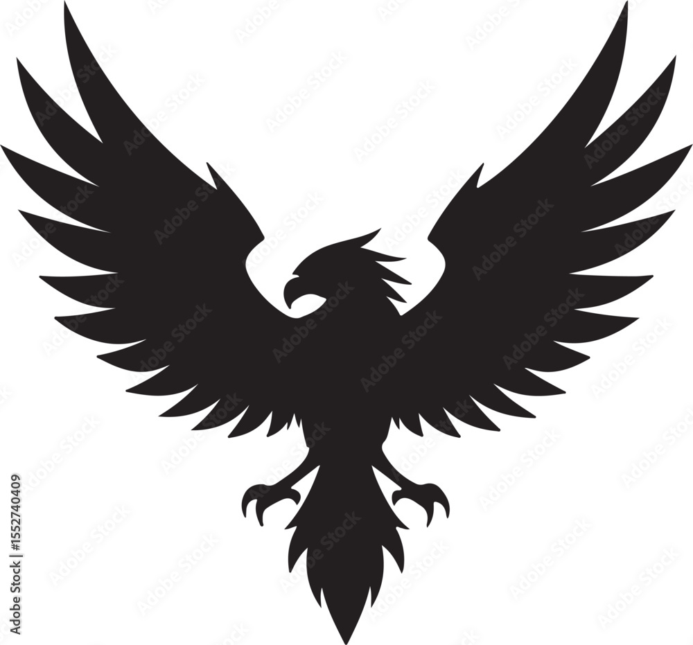 Eagle in Flight Silhouette – powerful and dynamic pose with wings spread.
Eagle in Flight Silhouette – powerful and dynamic pose with wings spread.