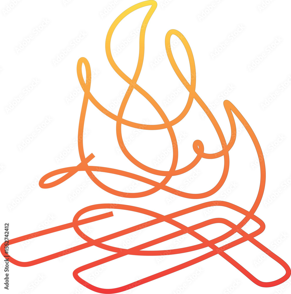 SINGLE-LINE BONFIRE FOR JUNE FESTIVAL SINGLE-LINE BONFIRE FOR JUNE FESTIVAL