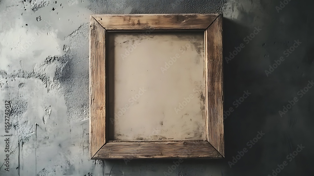 old wooden frame on wall old wooden frame on wall