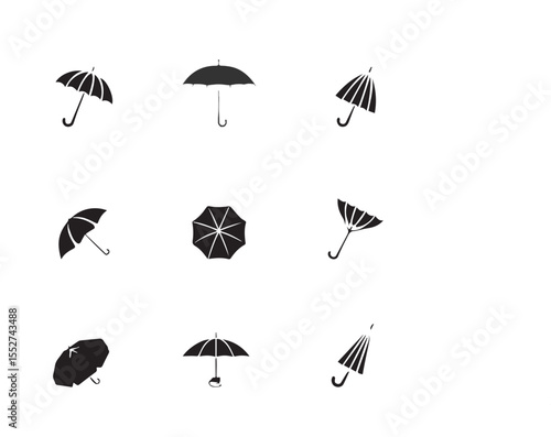 Group umbrella vector design