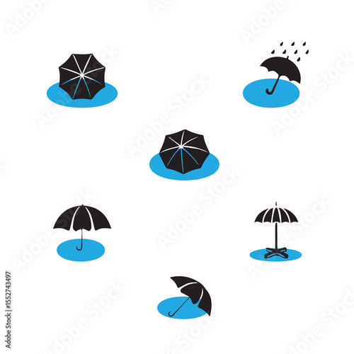 Group umbrella vector design