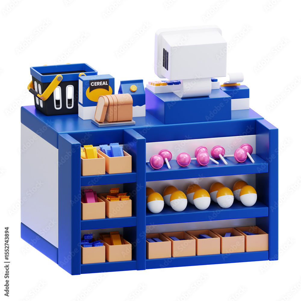 Naklejka premium Lego Miniature Convenience Store