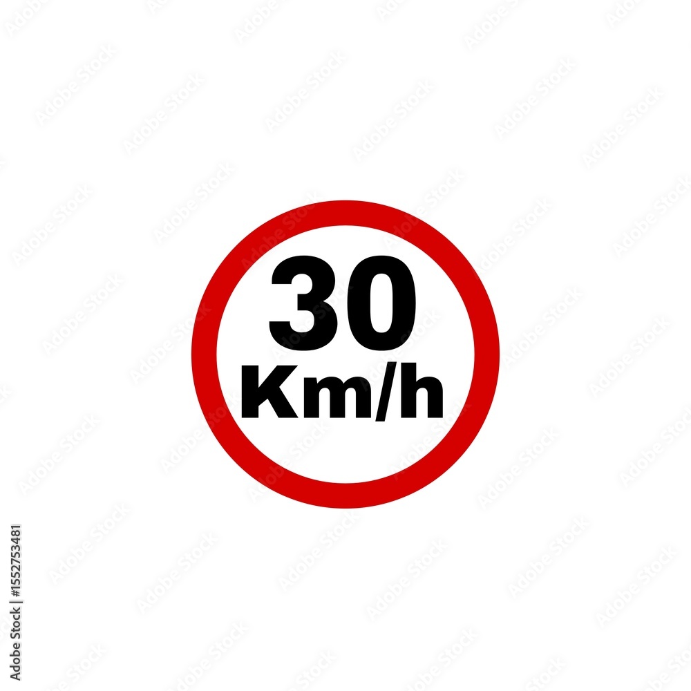 speed limit sign isolated on white background speed limit sign isolated on white background