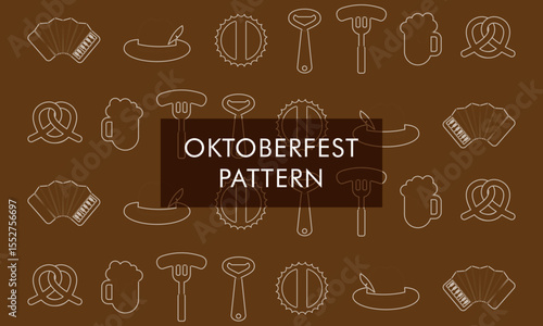 Oktoberfest pattern with traditional elements