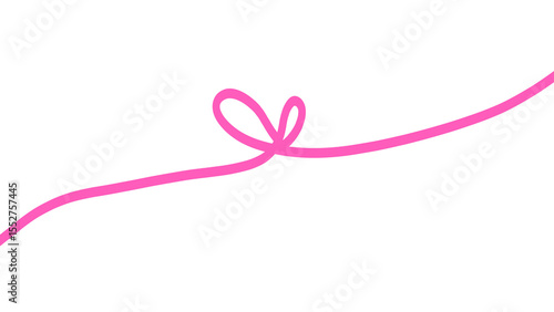 Minimalistic pink heart line on transparent background. Symbol of love, care, and connection. For Valentine's Day designs, wedding invitations, romantic cards, social media, and branding
