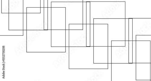 Abstract illustration featuring a bold black lines on a clean white background. The lines should have artistic variations such as rough edges, sketch-like textures.