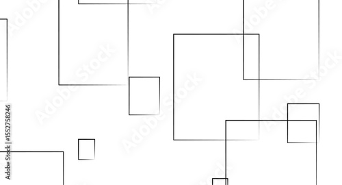 Abstract illustration featuring a bold black lines on a clean white background. The lines should have artistic variations such as rough edges, sketch-like textures.