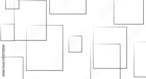 Abstract illustration featuring a bold black lines on a clean white background. The lines should have artistic variations such as rough edges, sketch-like textures.