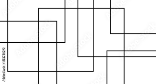 Abstract illustration featuring a bold black lines on a clean white background. The lines should have artistic variations such as rough edges, sketch-like textures.