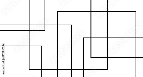 Abstract illustration featuring a bold black lines on a clean white background. The lines should have artistic variations such as rough edges, sketch-like textures.