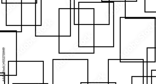 Abstract illustration featuring a bold black lines on a clean white background. The lines should have artistic variations such as rough edges, sketch-like textures.