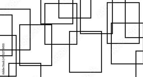 Abstract illustration featuring a bold black lines on a clean white background. The lines should have artistic variations such as rough edges, sketch-like textures.