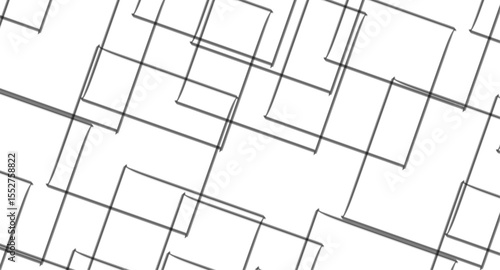 Abstract illustration featuring a bold black lines on a clean white background. The lines should have artistic variations such as rough edges, sketch-like textures.