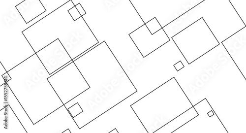 Abstract illustration featuring a bold black lines on a clean white background. The lines should have artistic variations such as rough edges, sketch-like textures.