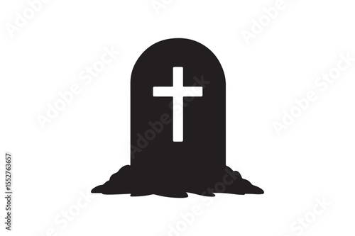 battlefield marker silhouette vector art illustration on white background