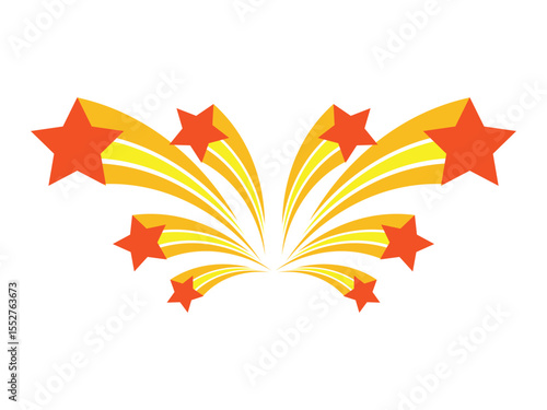 shooting star, simple vector shooting star illustration