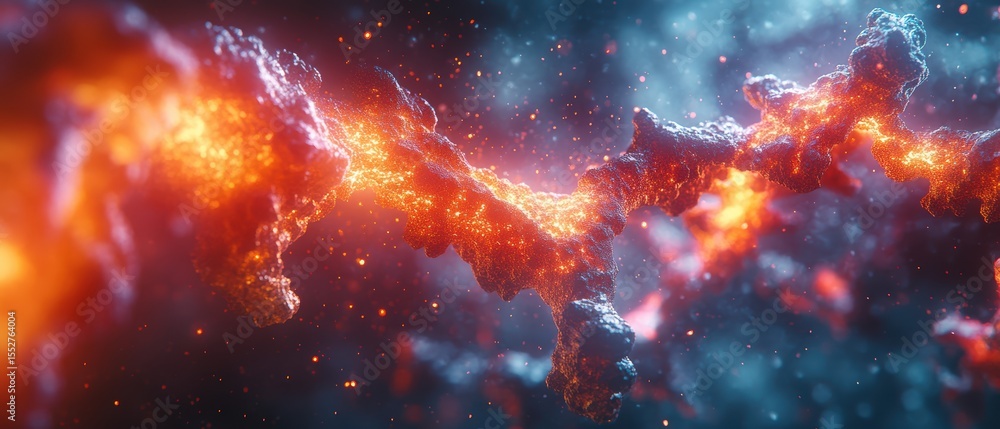 Fototapeta premium Mesmerizing 3D Animation of a Cosmic Phenomenon