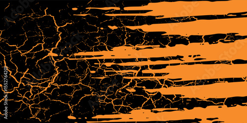 orange black brush Car sticker wrap pattern banner abstract sporty lines black orange color combination grunge brush modern pattern racing motorsport vector design.modern.