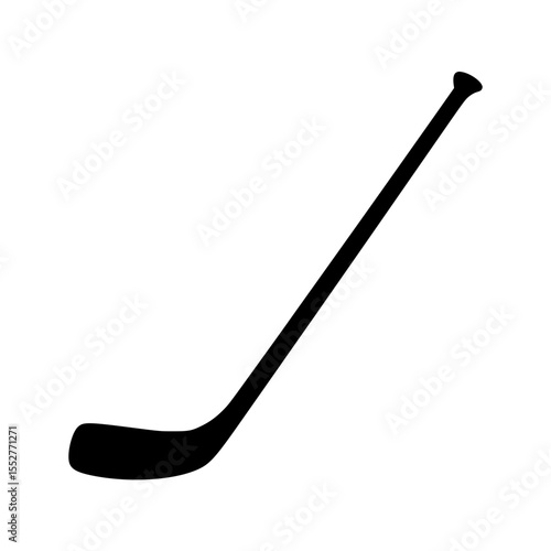 Silhouette of a single hockey stick