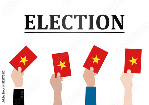 Election in Vietnam. Election Concept. Vector Illustration.