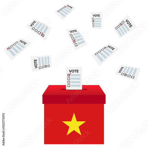 Election in Vietnam. Election Concept. Vector Illustration.
