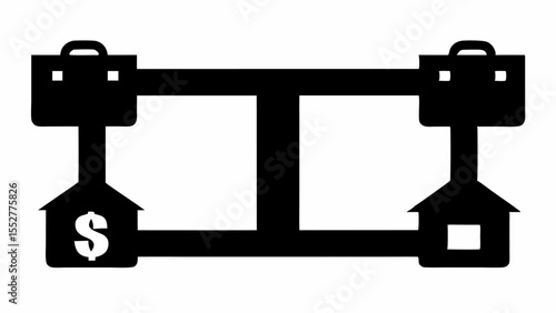 "Weighted Priorities: A Visual Equation of Assets, Symbolism, and Silent Value Beneath the Briefcases of Modern Life."