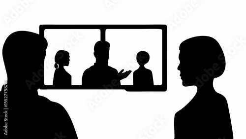 "Remote Reflections: A Minimalist Frame on Virtual Presence, Observer Identity, and the Human Gaze through a Divided Screen."