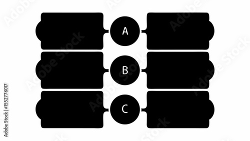 "Modular Harmony: A Minimalist Composition of Forms and Flow Suggesting Systems of Movement, Balance, and Sequential Thought."