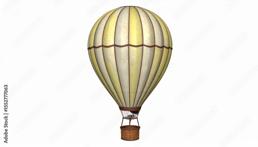 Fototapeta premium hot air balloon isolated on white - 3d illustration