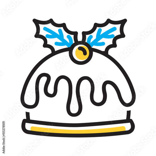 Vector multi color icon for Cake dessert