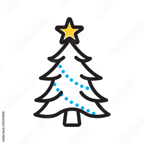 Vector multi color icon for X mas