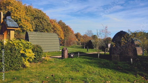 Alton Castle Lodge autumn in the village