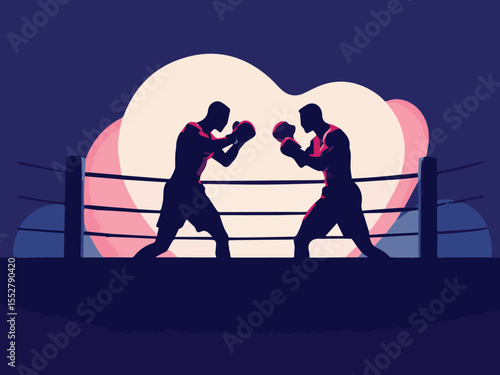 two men fighting with boxing gloves