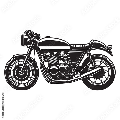 Bold Cafe Racer Artwork for Custom Graphics and Print

