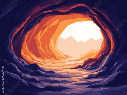 Fiery Cave Entrance