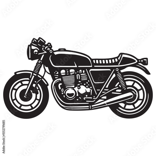 Unique Racing Bike Illustration for Classic Style Designs

