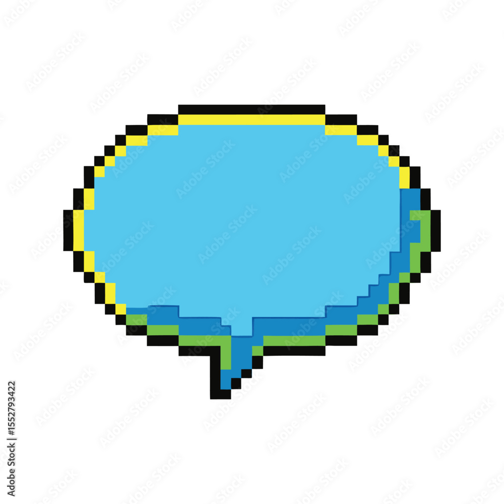 Fototapeta premium Pixel speech bubble
