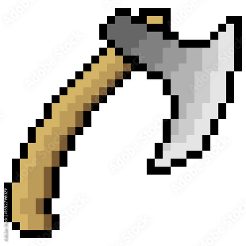 Axe weapon with pixel art style
