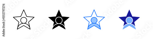 Talent Multiple Style Icon Set Vector 