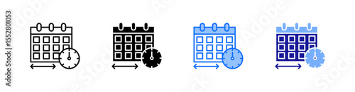 Effectiveness Multiple Style Icon Set Vector 