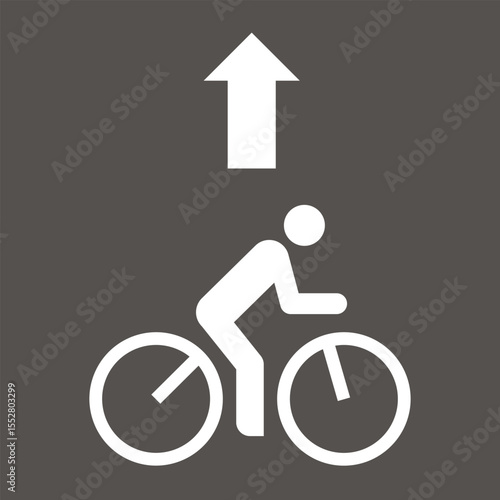 Bike lane sign, bike area icon, bicycle zone symbol.