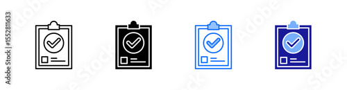 Authenticity Multiple Style Icon Set Vector 