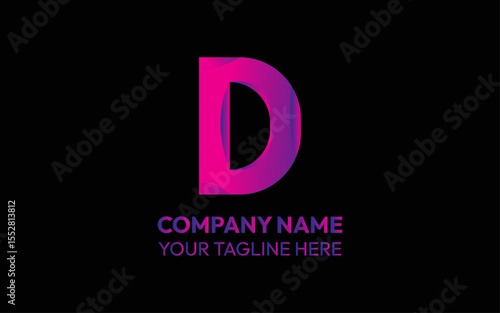 Sleek Capital Letter D in Contemporary Typography Design