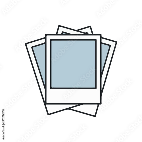 India Independence Day Vector Icon – Polaroid Photo Stack, perfect for infographics and app designs