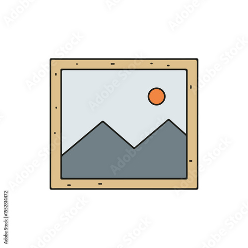 India Independence Day Vector Icon – Photo Frame Picture Icon, suitable for infographic design and applications