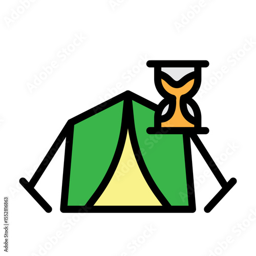 Temporary Shelter Vector Filled Icon Design